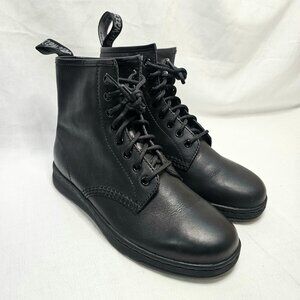 Doc Dr Martens Newton Black Leather Lace Up Boots US Mens 7 Womens 8 EU 39 UK 6